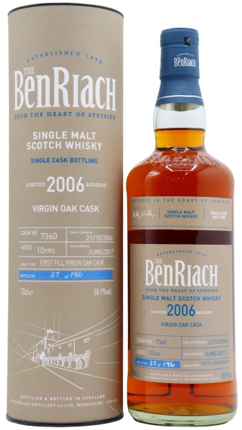 Benriach - 10 year old Single Cask #7360 2006 Whisky 70cl 58.9% ABV