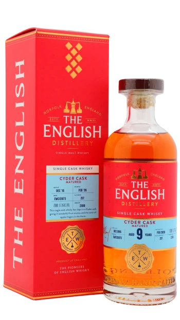 The English - 9 year old Single Cyder Cask #12873 2016 Whisky 70cl 57.7% ABV