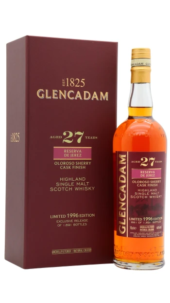 Glencadam - 27 year old Reserva De Jerez Oloroso Sherry Cask Highland Single Malt Scotch 1996 Whisky 70cl 46% ABV
