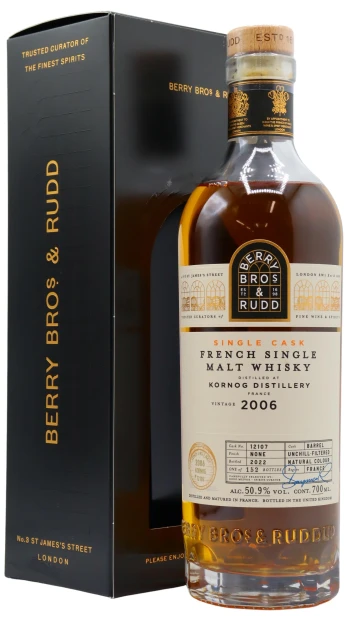 Glann ar Mor - 16 year old Kornog - Berry Bros & Rudd - Single Cask #12107 2006 Whisky 70cl 50.9% ABV