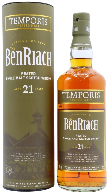 Benriach - 21 year old Temporis Peated Single Malt Scotch Whisky 70cl 46% ABV