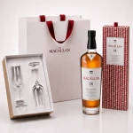 The Macallan 18 Year Old Double Cask Single Malt Luxury Gift Set with Crystal Glassware 750ml