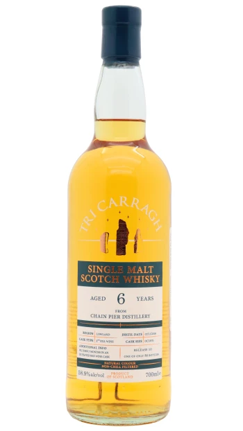 Chain Pier - 6 year old Tri Carragh Release No. 10 Single Cask Scotch 2019 Whisky 70cl 58.9% ABV