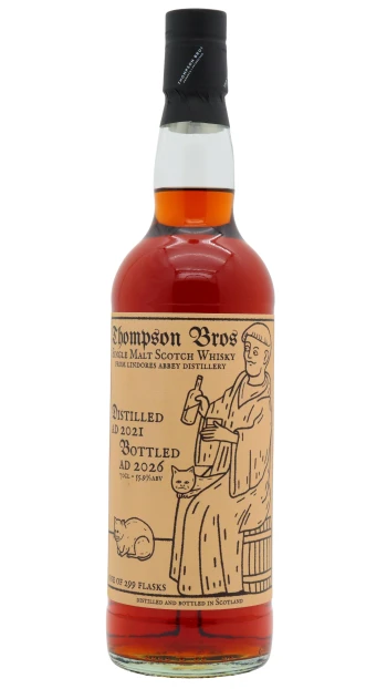 Lindores - 5 year old Thompson Bros Single Malt Scotch 2021 Whisky 70cl 55.9% ABV