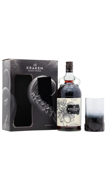 Kraken - Black Spiced Rum 100cl 40% ABV Glass Pack- (1 Litre)