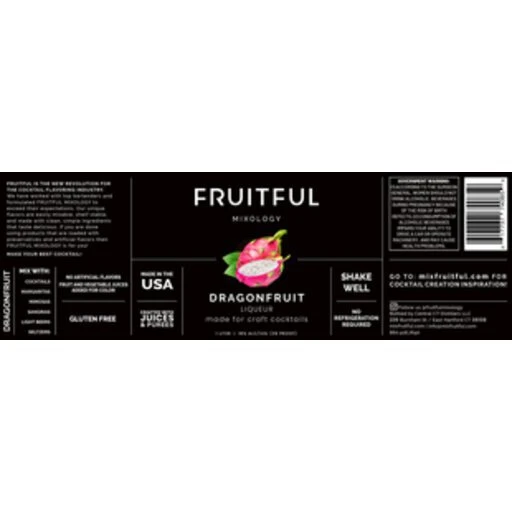Fruitful Mixology Dragon Fruit Liqueur 1L 1L