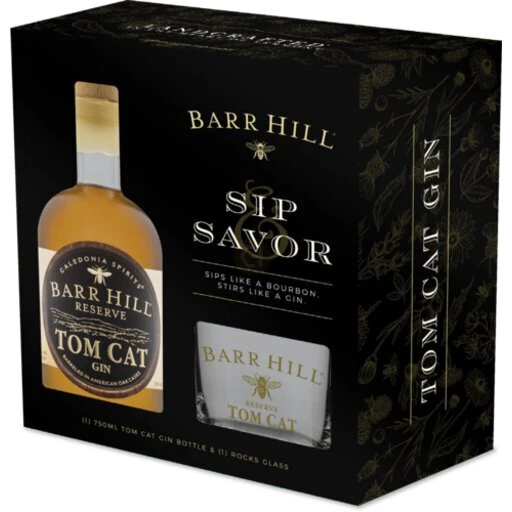 Barr Hill Gin Tom Cat Sip Savor Gift Set 750ml