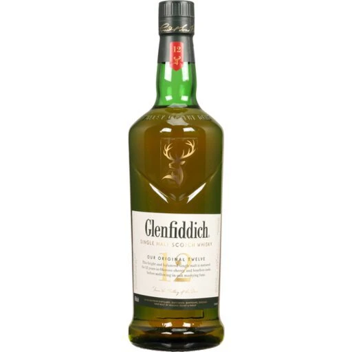 Glenfiddich 12 Year Old Single Malt Scotch Whisky 1L