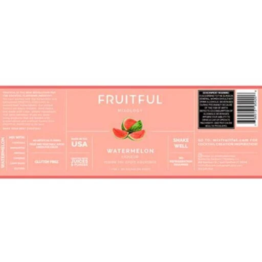 Fruitful Mixology Watermelon Liqueur 1L 1L