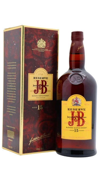 J&B - 15 year old Rare Reserve Blended Scotch Whisky 100cl 40% ABV (1 Litre)