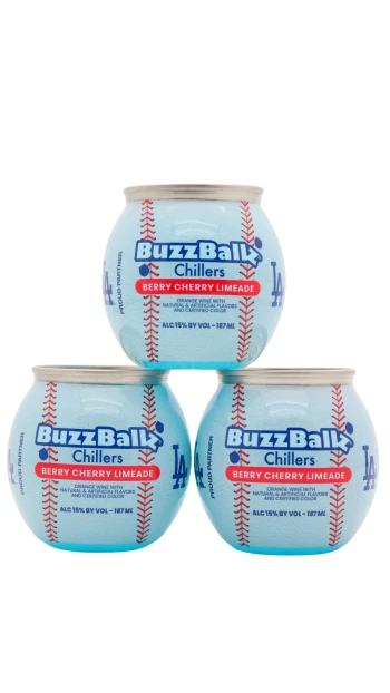 BuzzBallz - Limited Edition LA Dodgers Berry Cherry Limeade Cocktail 20cl x 3 15% ABV (3 x 20cl)