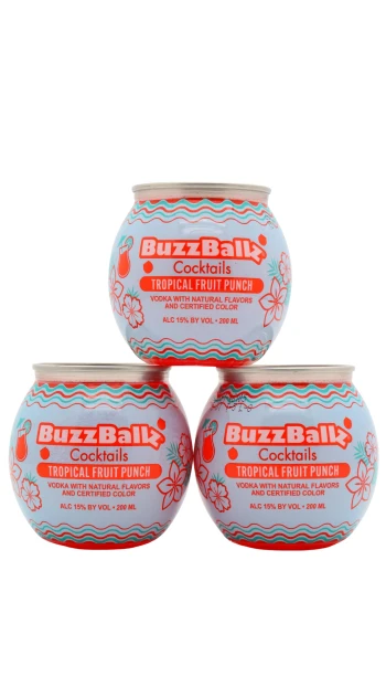 BuzzBallz - Tropical Fruit Punch Cocktail 20cl x 3 15% ABV (3 x 20cl)