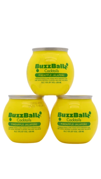 BuzzBallz - Pineapple Jalapeño Cocktail 20cl x 3 15% ABV (3 x 20cl)