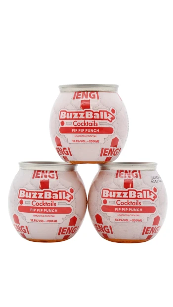 BuzzBallz - Limited Edition England 2026 World Cup Pip Pip Punch Lemon Tea Cocktail 20cl x 3 13.5% ABV (3 x 20cl)