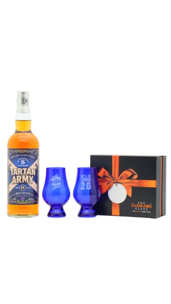 Ben Nevis - 11 year old Signatory Vintage Tartan Army Single Malt Scotch Whisky 70cl 46% ABV (Includes Glencairn Glasses)
