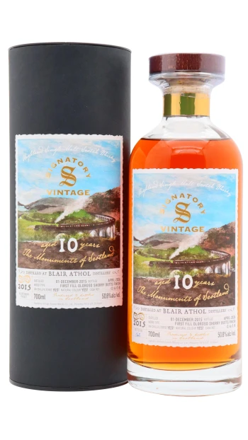 Blair Athol - 10 year old Signatory Vintage The Monuments Of Scotland - Glenfinnan Viaduct Single Malt Scotch 2015 Whisky 70cl 50.8% ABV