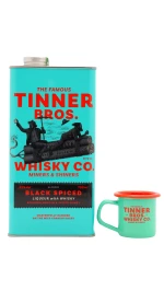 Tinner Bros - Black Spiced Whisky Liqueur 70cl 22% ABV (Includes Shot Cup)