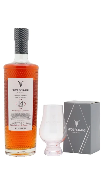 Wolfcraig - 14 year old First Edition Blended Scotch Whisky 70cl 46.1% ABV (Includes Glencairn Glass)