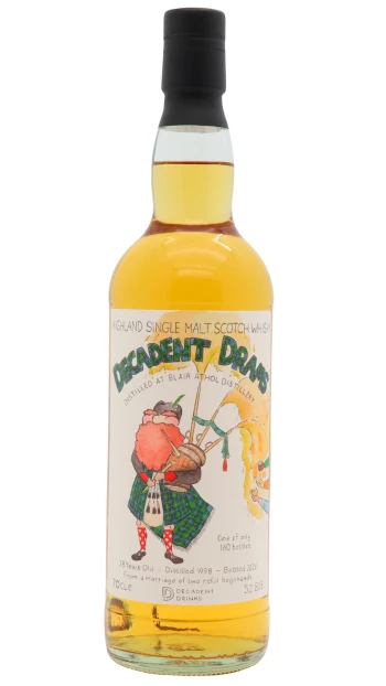 Blair Athol - 28 year old Decadent Drams Single Cask Single Malt Scotch 1998 Whisky 70cl 52.8% ABV