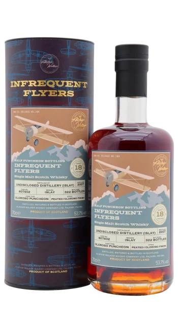 Undisclosed Islay - 18 year old Infrequent Flyers Single Oloroso Sherry Cask #807402 2011 Whisky 70cl 53.7% ABV