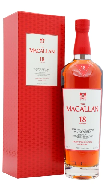 The Macallan - 18 year old 2026 Release Sherry Oak Highland Single Malt Scotch Whisky 70cl 43% ABV