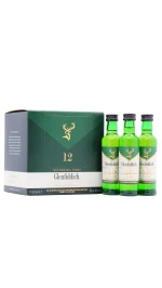 Glenfiddich - 12 year old Single Malt Scotch Whisky 5cl x 12 40% ABV Miniatures- (12 x 5cl)