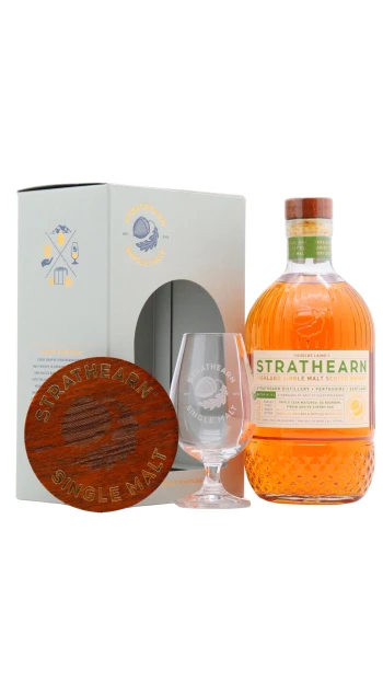Strathearn - Batch #3 Highland Single Malt Scotch Whisky 70cl 50% ABV (Includes Glass & Coaster)