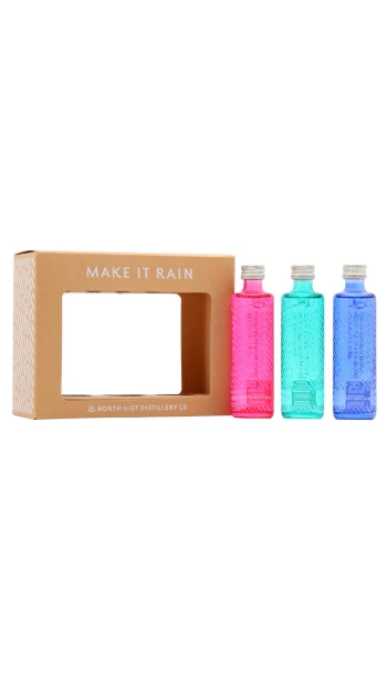 North Uist Distillery - Downpour Gin 5cl x 3 40% ABV Miniature Gift Pack