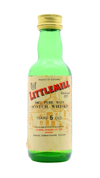 Littlemill (silent) - 5 year old 100% Pure Malt Scotch Whisky 5cl 40% ABV Miniature- (Old Bottling)