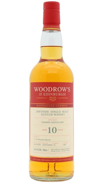 Tamdhu - 10 year old Woodrow's Of Edinburgh - Single Cask #12 2015 Whisky 70cl 66.3% ABV