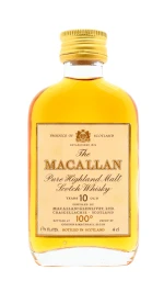 The Macallan - 10 year old 100 Proof Single Malt Scotch Whisky 4cl 40% ABV Miniature- (1970's Bottling)