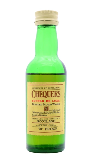 Chequers - Superb De Luxe Blended Scotch Whisky 5cl 40% ABV Miniature