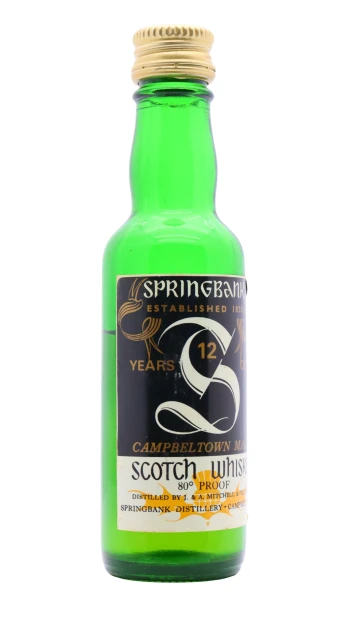 Springbank - 12 year old Campbeltown Single Malt Scotch Whisky 5cl 46% ABV Miniature- (1970's Bottling)