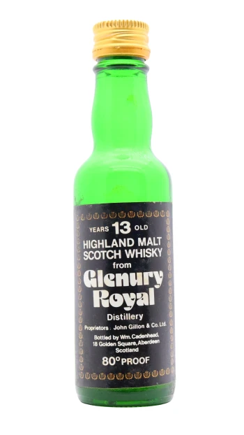 Glenury Royal (silent) - 13 year old Cadenhead's Single Malt Scotch Whisky 5cl 40% ABV Miniature