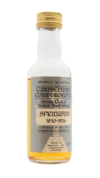 Campbeltown Commemoration - 12 year old Springside Distillery Tribute Vatted Malt Whisky 5cl 40% ABV Miniature