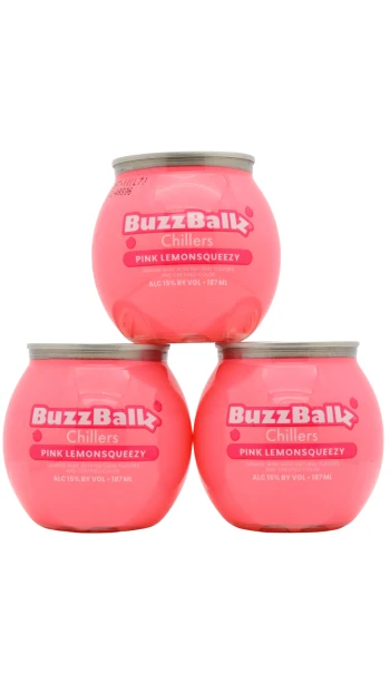 BuzzBallz - Pink Lemonsqueezy Cocktail 20cl x 3 15% ABV (3 x 20cl)
