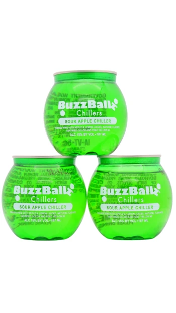 BuzzBallz - Sour Apple Cocktail 20cl x 3 15% ABV (3 x 20cl)