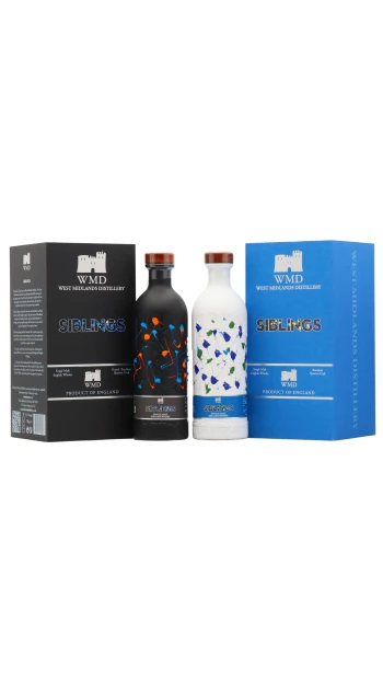 West Midlands Distillery - Siblings Peated & Unpeated English Single Malt Whisky 70cl x 2 52.1% ABV Bundle
