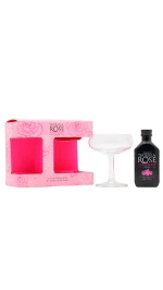 Tequila Rose - Strawberry Cream Liqueur 5cl 15% ABV Miniature & Coupe Glass Gift Pack