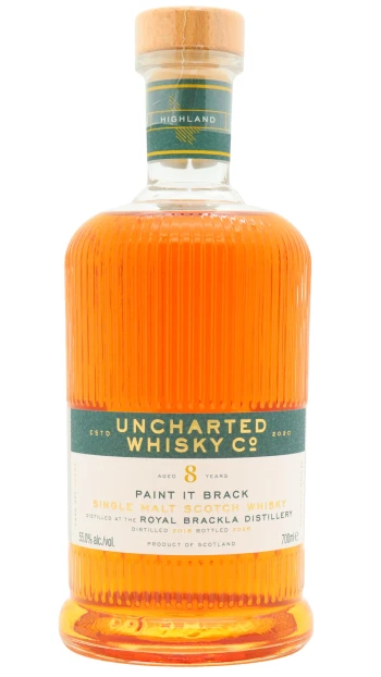 Royal Brackla - 8 year old Uncharted Whisky Co. Paint It Brack Whisky 70cl 55% ABV