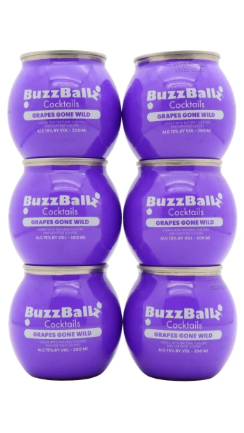 BuzzBallz - Grapes Gone Wild Cocktail 20cl x 6 15% ABV (6 x 20cl)
