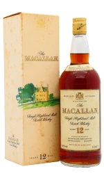 The Macallan - 12 year old Single Highland Malt Scotch Whisky 100cl 43% ABV (1990's Bottling)- (1 Litre)