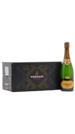 Ferrari - Perlé Bianco Riserva Italian Sparkling Wine 75cl x 6 12.5% ABV (Case Of Six)