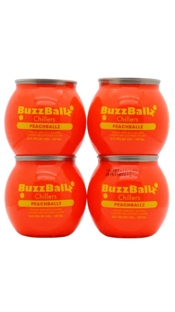 BuzzBallz - PeachBallz Cocktail 20cl x 4 15% ABV (4 x 20cl)