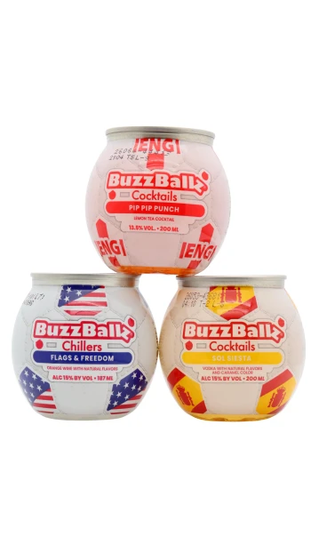 BuzzBallz - Limited Edition USA- England & Spain 2026 World Cup Cocktail 20cl x 3 20% ABV Bundle