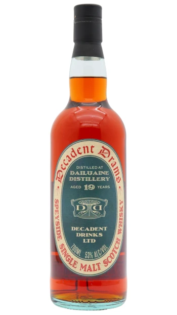 Dailuaine - 19 year old Decadent Drams Single Malt Scotch 2007 Whisky 70cl 53% ABV