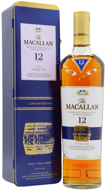 The Macallan - 12 year old Double Cask Highland Single Malt Scotch Whisky 70cl 40% ABV & Gift Tin