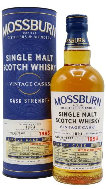 Jura - 28 year old Mossburn Vintage Casks Single Cask 1993 Whisky 70cl 48.2% ABV
