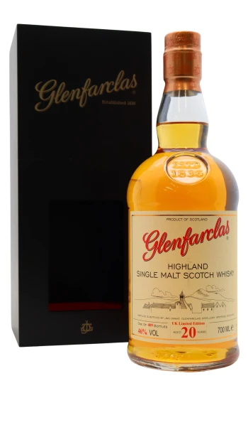 Glenfarclas - 20 year old Highland Single Malt Scotch Whisky 70cl 46% ABV (UK Exclusive)