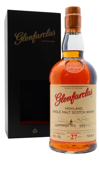 Glenfarclas - 27 year old Highland Single Malt Scotch Whisky 70cl 46% ABV (UK Exclusive)